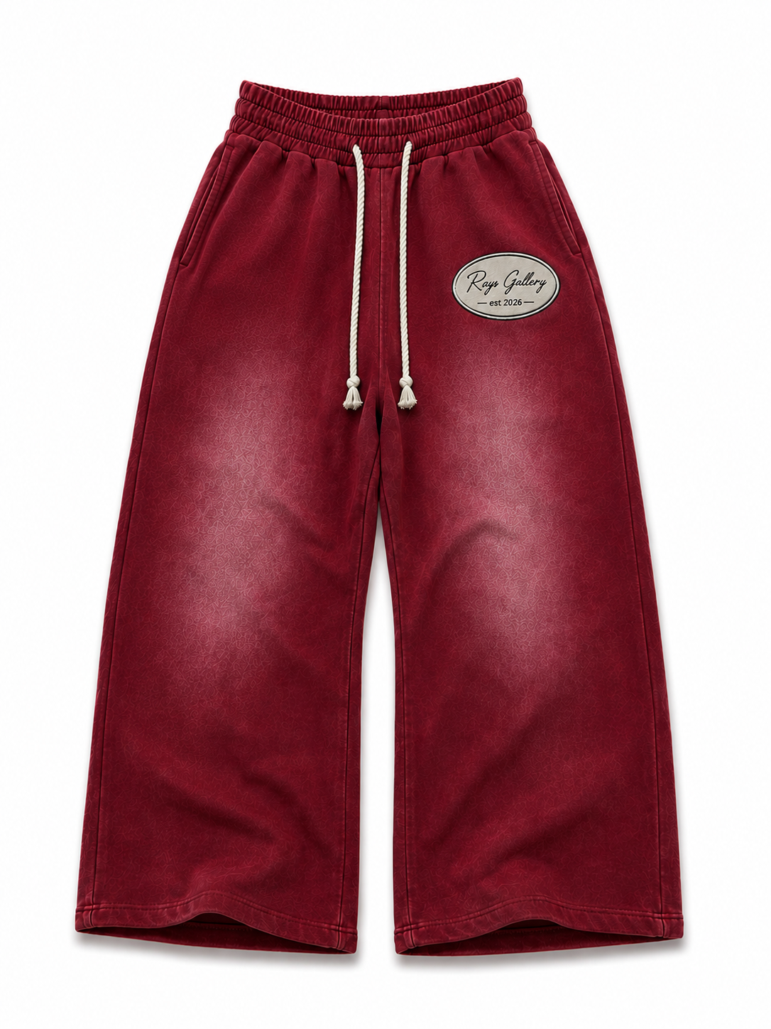 (PREORDER)RAYS GALLERY:ACID WASHED EMBROIDERED PANTS